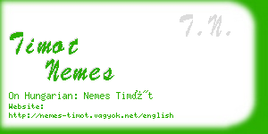 timot nemes business card